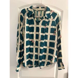 Free People Window To My Heart White/Green Size XS